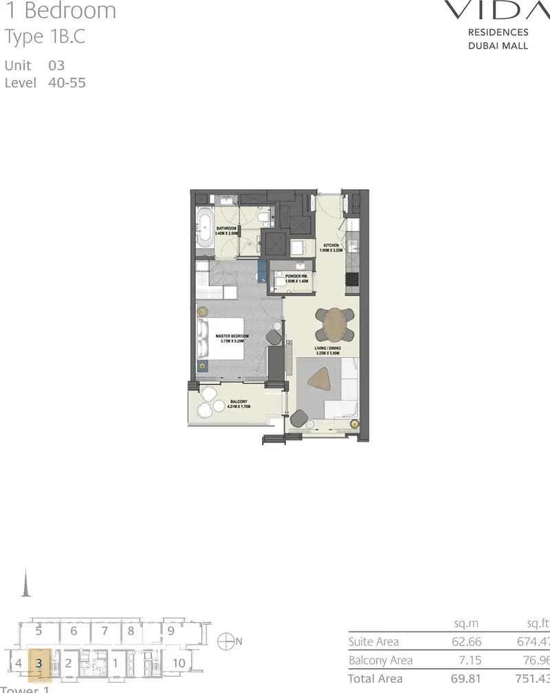 Vida Dubai Mall Tower 1 - Image 7