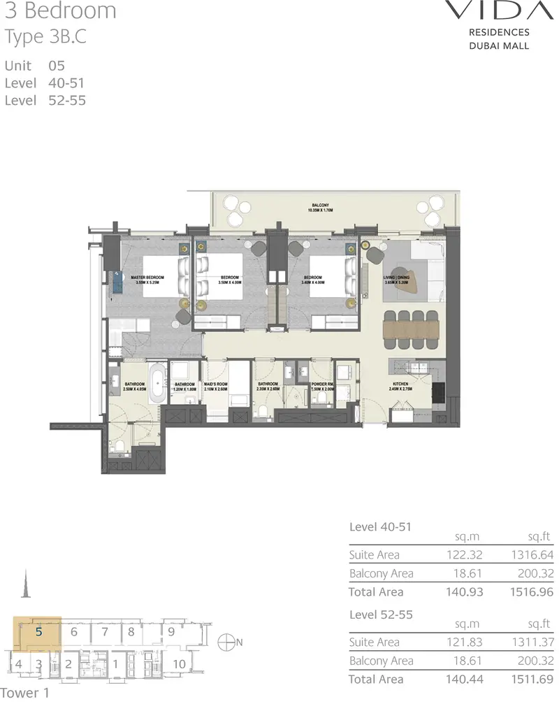 Vida Dubai Mall Tower 1 - Image 17