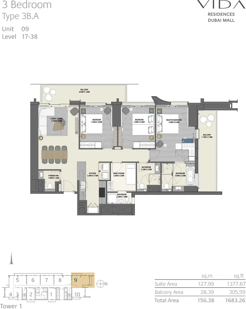 Vida Dubai Mall Tower 1 - Image 15
