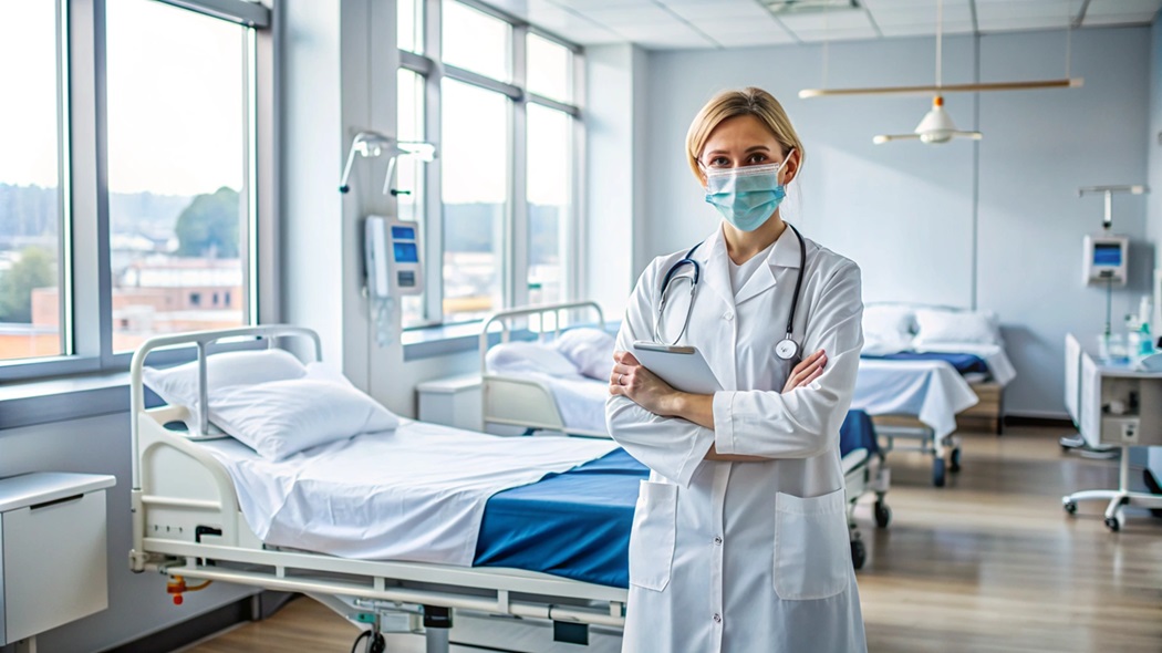 Doctor Hospital Room Looking Camera