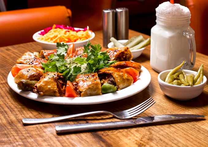 Beyti Kebab Served With Ayran Pickles